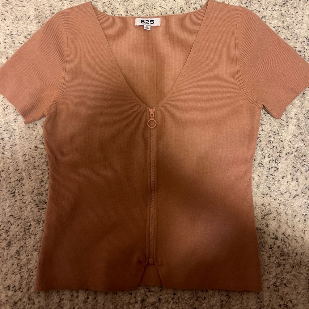 Light Pink zip up Shirt